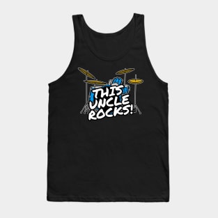 This Uncle Rocks Drums Drummer Father's Day Tank Top